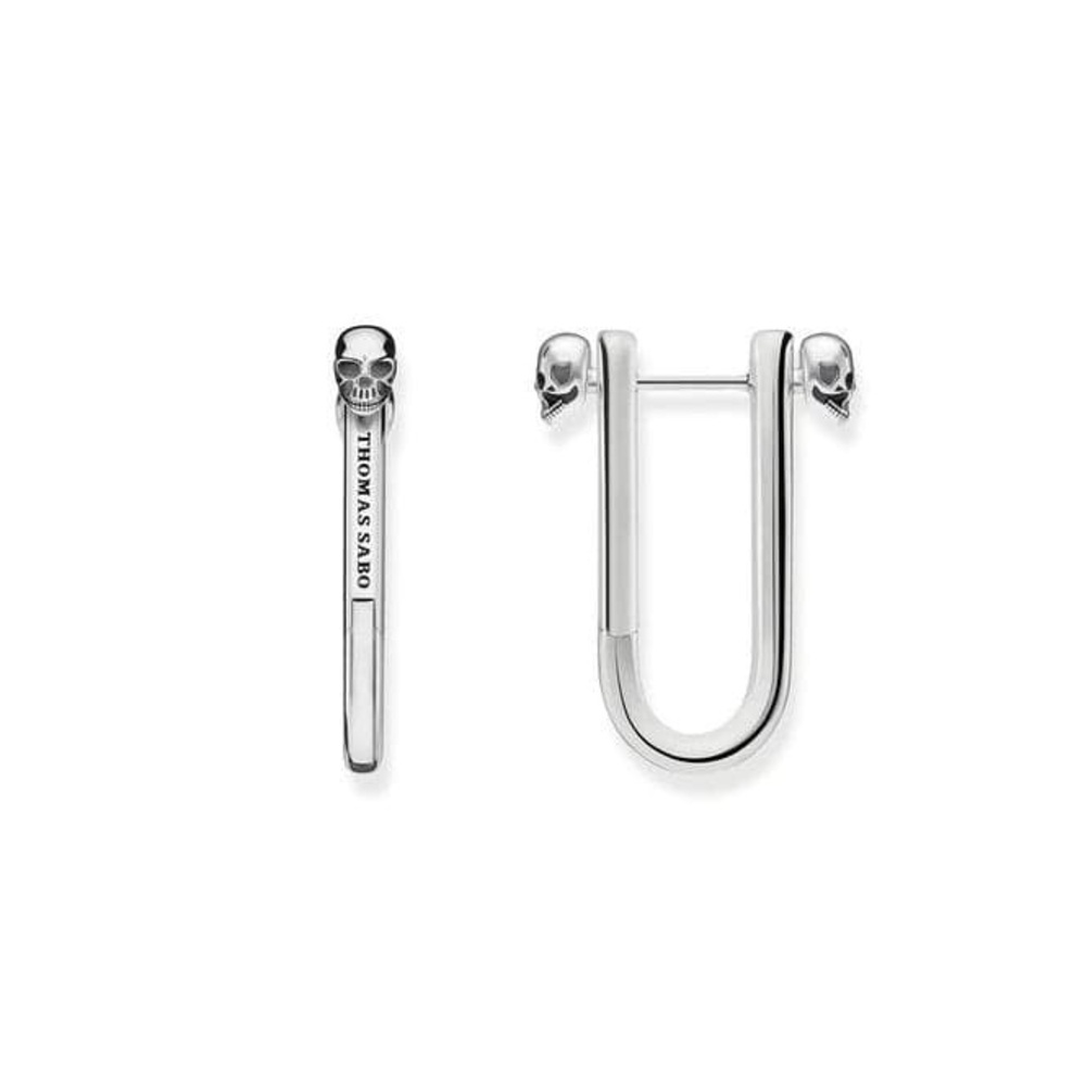 Thomas Sabo Silver Skull Hoop Earrings